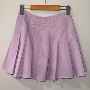 Lavender Pleated Women's Skirt
